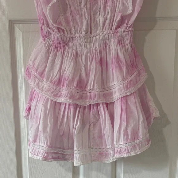 LoveShackFancy Pink Natasha Heritage Mini Dress Peony Pink XS - Picture 6 of 6